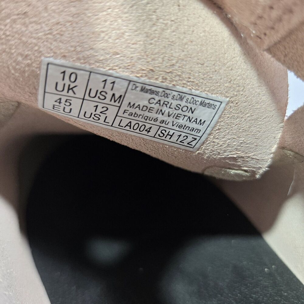 Dr. Martens Carlson Mule Clog Mens 11 Women 12 Suede Slingback Strap Light Pink - Picture 5 of 6